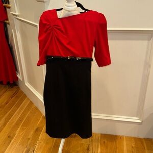 Red and black knit dress from Calvin Klein size 6